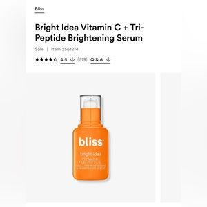 NEW bliss skincare
